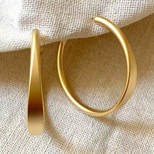 Matte Brushed Geometric Earrings For Women