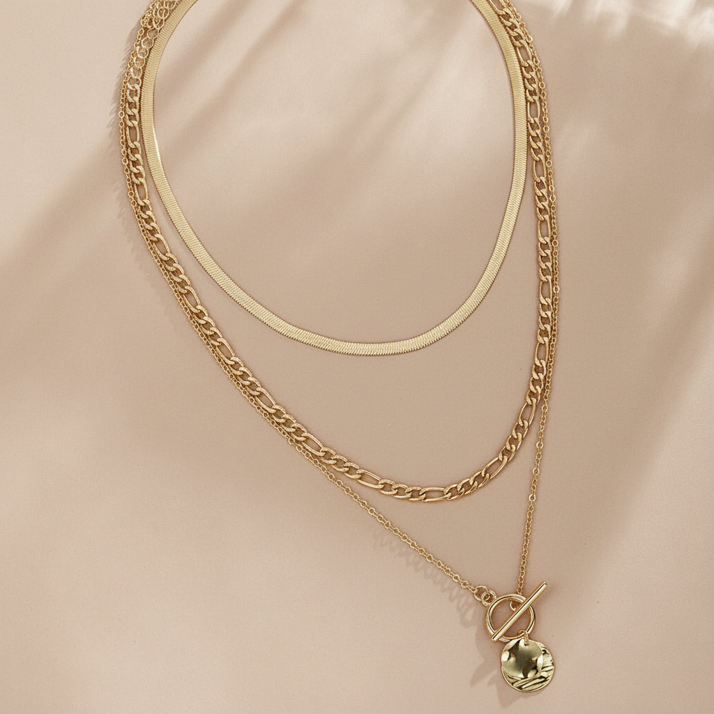 Retro Multi-Layer Snake Chain Necklace